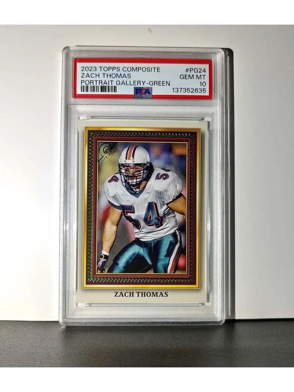 Zach Thomas 2023 Topps #PG-24 119/250 Gallery Green Parallel PSA 10 Gem Mint